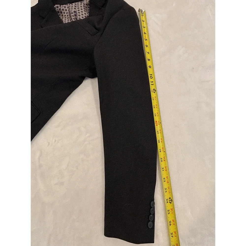 Perry Ellis Mens Blazer 44 Long Black Stretch Two Button Sport Coat Floral